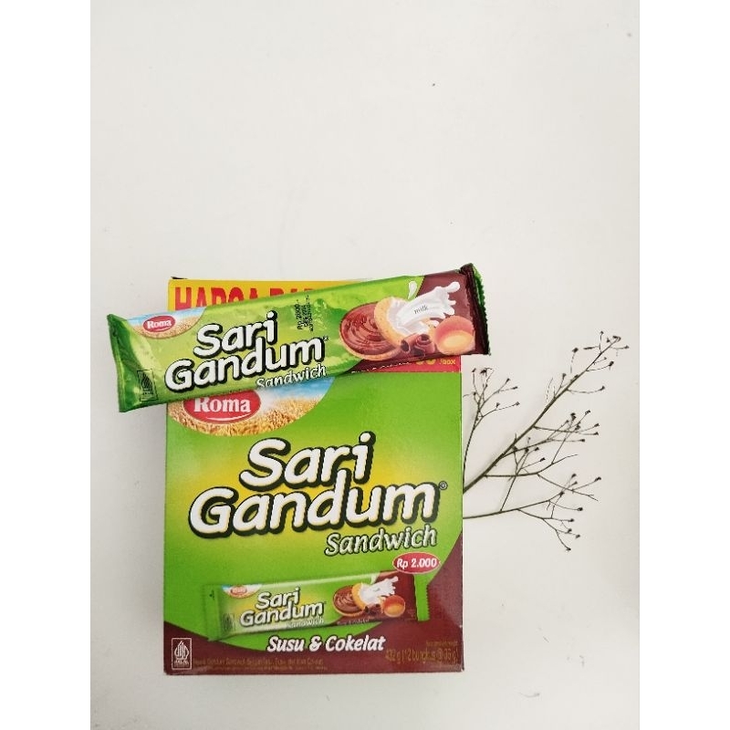 

Roma Sari Gandum Coklat 1 Box Isi 12 Pcs 36 Gram