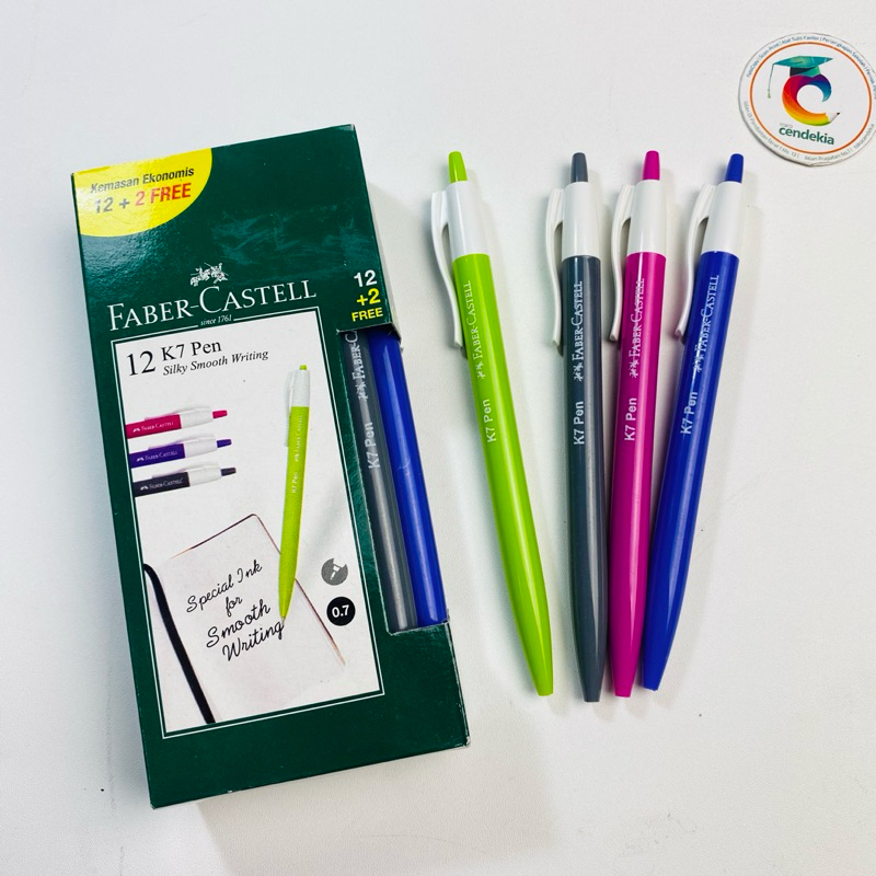 

Pulpen FABER CASTELL K7 Hitam 0.7mm - 12 pcs