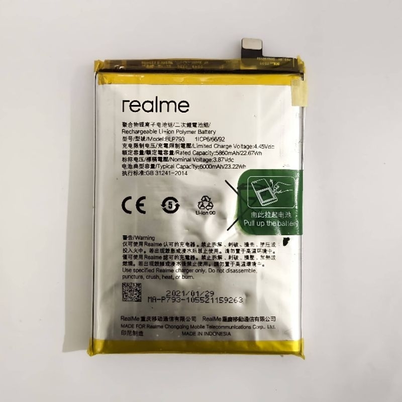 Flexible Konektor Baterai Realme C11 / C12 / C15 / BLP793 Drop / Kembung