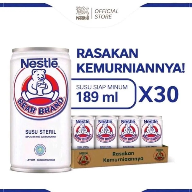 

Susu Beruang / Susu Bear Brand Steril 189 ml 1 Karton Isi 30 pcs