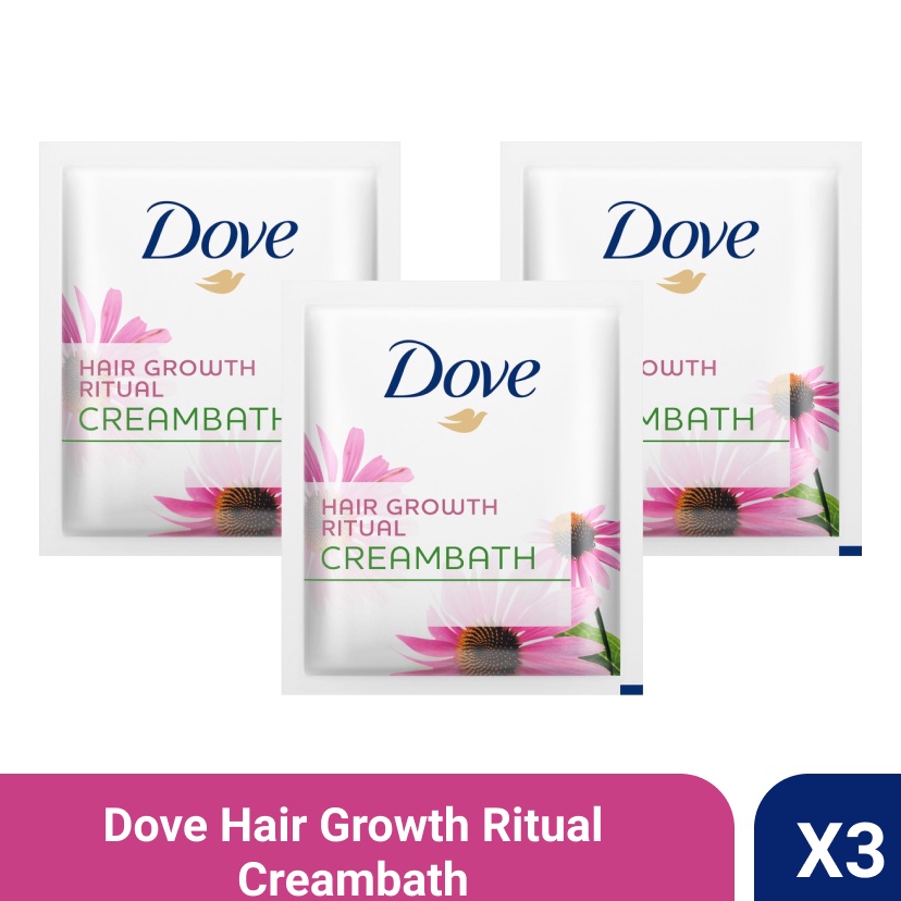 Murah Baru  Dove Creambath  Hair Growth Ritual 3G x3