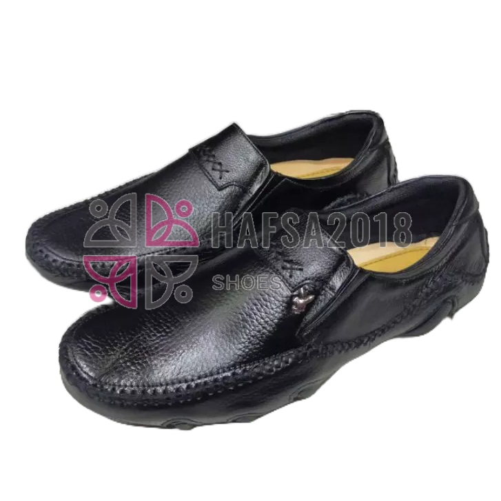 Sepatu Casual Pria Slip-On Kulit Asli Loafer Cowok Nyaman Kuat Anti Slip -Sepatu Pria Playboy Elegan