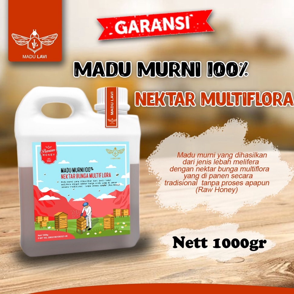 

Harga Miring Madu Lavi Murni Asli Nektar Multiflora Grade A 1 Alami Pure Raw Honey