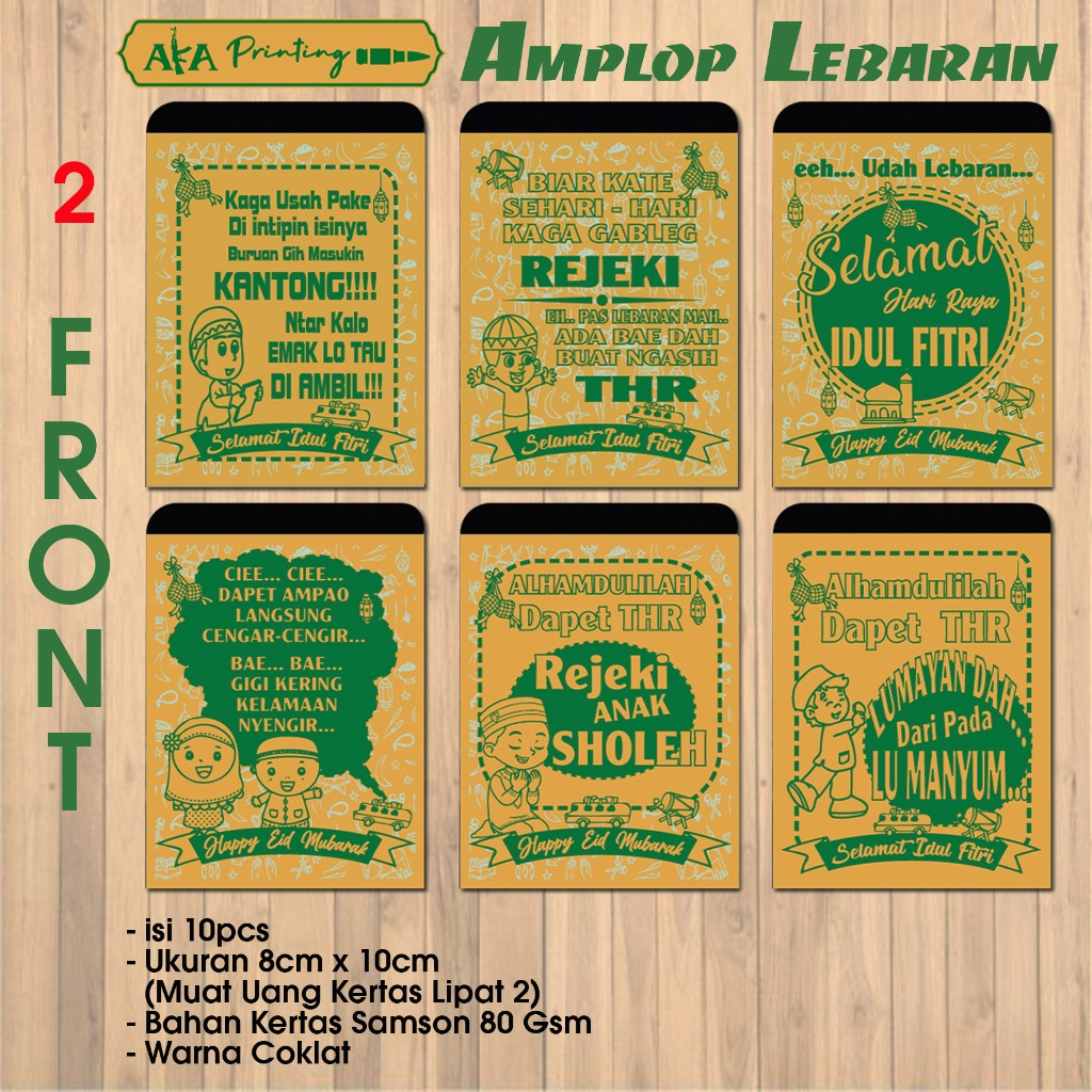 

amplop lebaran unik kata kata lucu (isi 10)