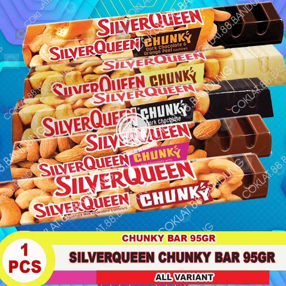 

Pasti Untung SILVER QUEEN CHUNKY BAR 95GR SILVERQUEEN CHUNKYBAR 95 GRAM ALMOND MEDE WHITE DARK ORANGE CHUNGKY