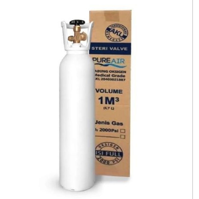 Tabung baru oksigen 1M³+ isi oksigen medis