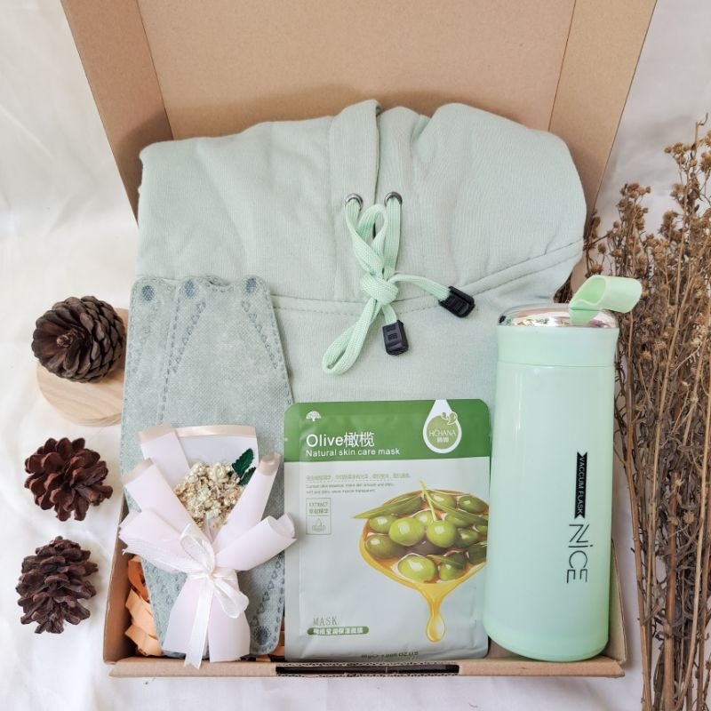 Hampers Hoodie Cewek Cowok Kado Ulang Tahun Unisex Gift Box Set