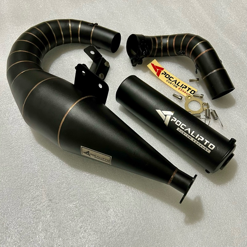 Knalpot vespa spartan / excel / px 200 stainless kiri