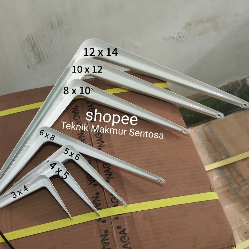 Siku Rak Putih - Siku L Besi