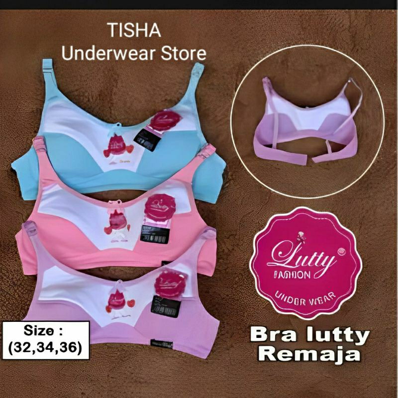 Bra Lutty Remaja / BH Sport Pelajar / BH Abg Tanpa Busa Tanpa Kawat
