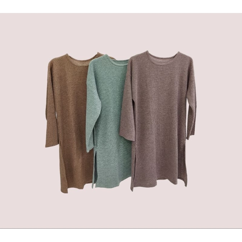 Atasan / Atasan Rajut / Kaos iwata /Atasan wanita / Tunik waffle