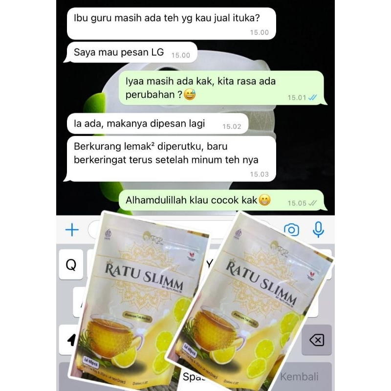 

Teh peluntur lemak dan sisa makanan berlemak, atasi semua penyakit. Halal dan BPOM.