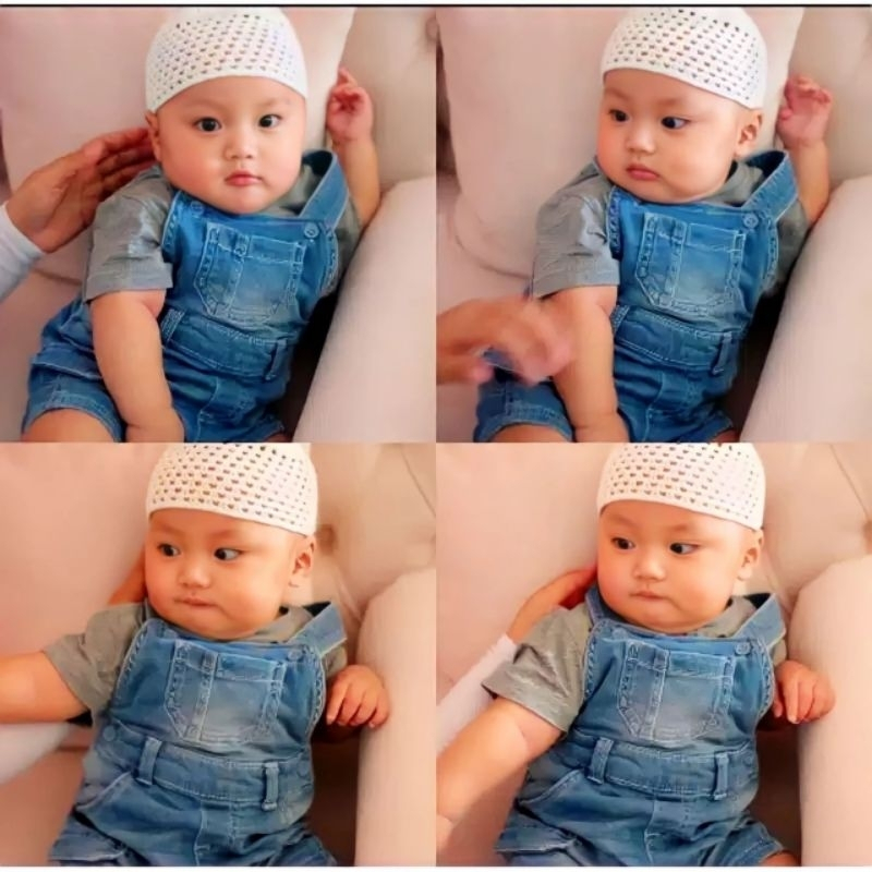 Peci Anak Kopiah Bayi Kopyah Balita Songkok Haji Rajut Baby  Baru Lahir Usia Umur elastis 0 1 2 3 ta