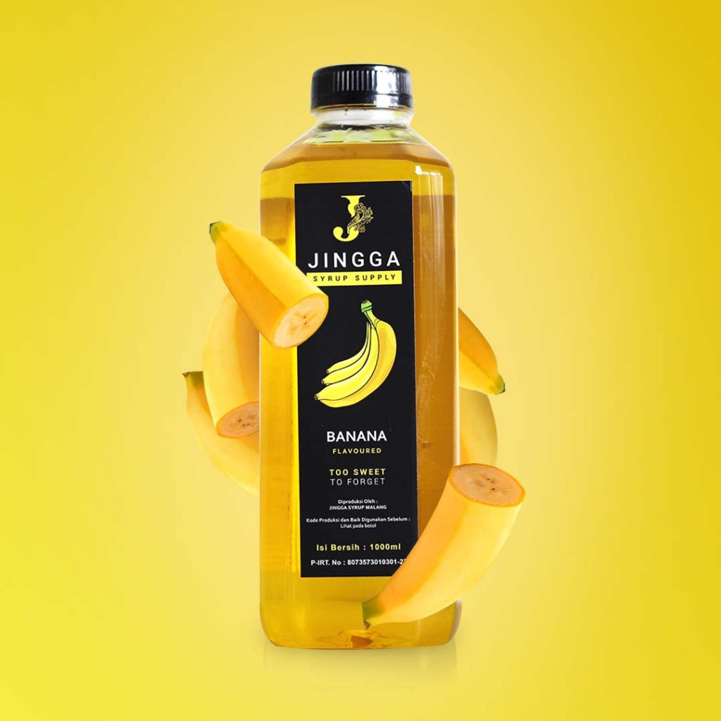 

JINGGA Banana Syrup 1000ml - Sirup Pisang Untuk Kopi Kemasan 1 L