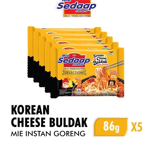 

XC26619 Sedaap Mie Instan Goreng Korean Cheese Buldak Bag 86 gr x5