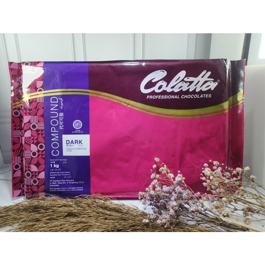 

Colatta Compound Dark Chocolate 1 kg / Cokelat Hitam Compound Blok