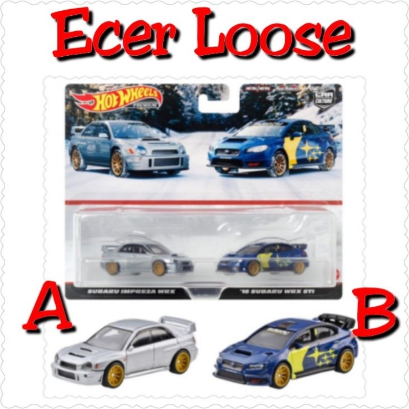 HOT WHEELS SUBARU IMPREZA WRX X 16 SUBARU WRX STI TWIN PACK hotwheels