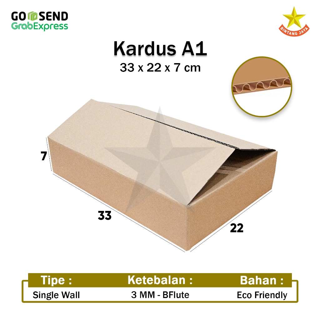 

KARDUS/BOX/KARTON/DUS/PACKING/POLOS/PUZZLE/MAINAN/KERAJINAN/Uk 33 x 22 x 7cm (Kardus 33 x 22 x 7 cm)