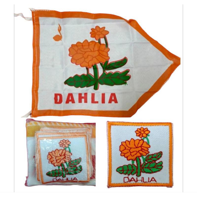 BET REGU DAHLIA | Bet Tanda Regu Bunga | Tanda Regu Bordir Gambar Bunga | Badge Pramuka
