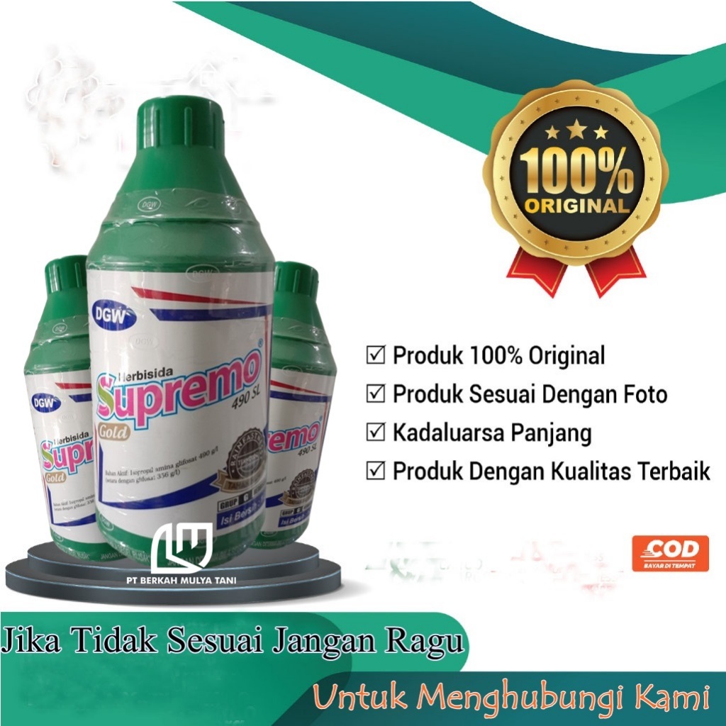 Herbisida Sistemik Supremo Gold 490 SL Racun Rumput  1 Liter DGW