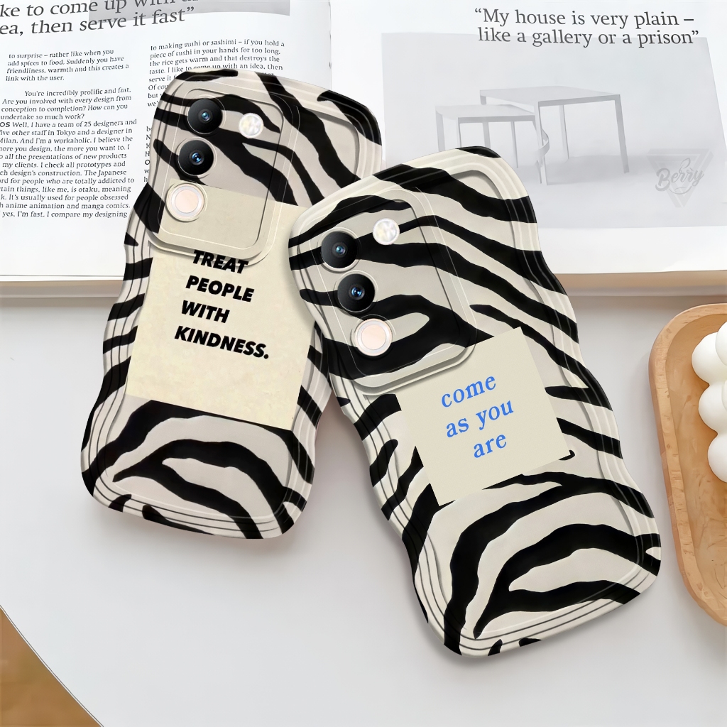 Case Gelombang Vivo V29E 5G 2023 Terbaru Casing Handphone Silikon Vivo V27E V27 Y17s Fashion Case Ka