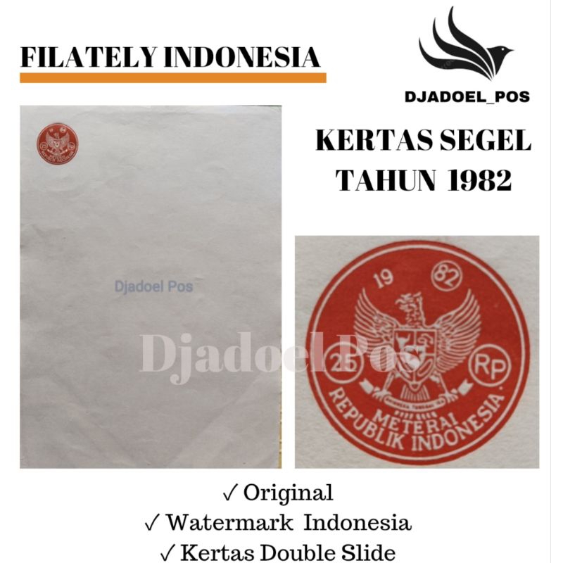 

KERTAS SEGEL TAHUN 1982 (Buy 4 Get 1 Free) Double Asli