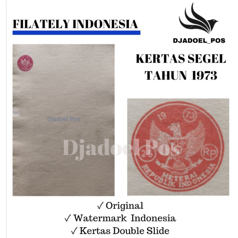 

KERTAS SEGEL TAHUN 1973 (Buy 4 Get 1 Free) Double Asli