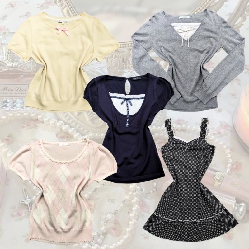 [UPDATE] thrift blouse shirt tshirt coquette y2k cottage core dollete fairytale
