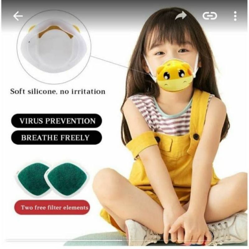 MASKER ANAK ELEKTRIK ELECTRIC MASK KIPAS FAN N95 KN 95 NYAMAN TIDAK SESAK