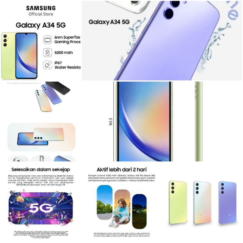 Samsung Galaxy A34 5G Smartphone 8GB 256GB