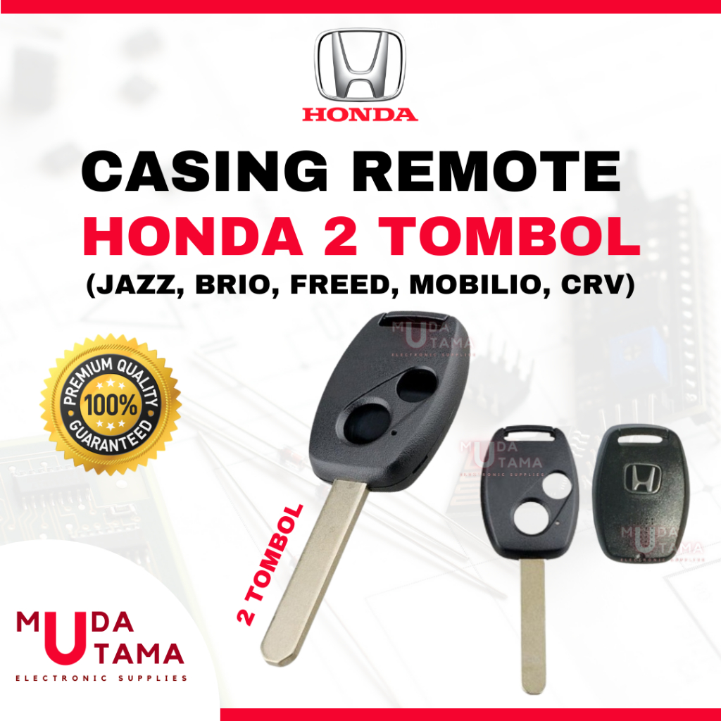 Casing Remote HONDA JAZZ, BRIO, FREED, MOBILIO, CRV - 2 BUTTON | Casing Remote Mobil HONDA BRIO - Ca