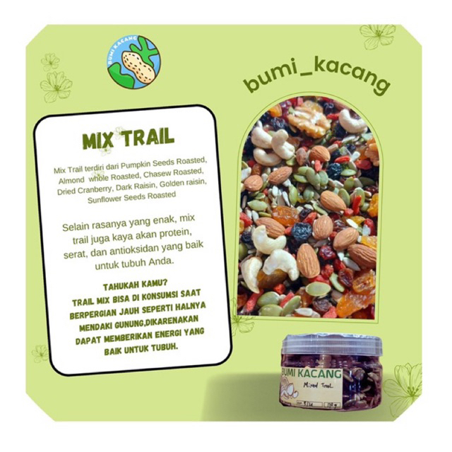 

Kacang Premium (Trail Mix, Granola, Muesli)