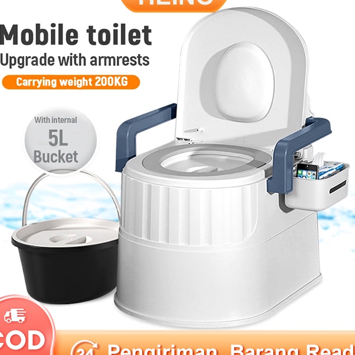Harga Istimewa HEINO Kloset Toilet Portabel Untuk Orang Dewasa  Kursi Pispot Lansia  Kloset Portabel