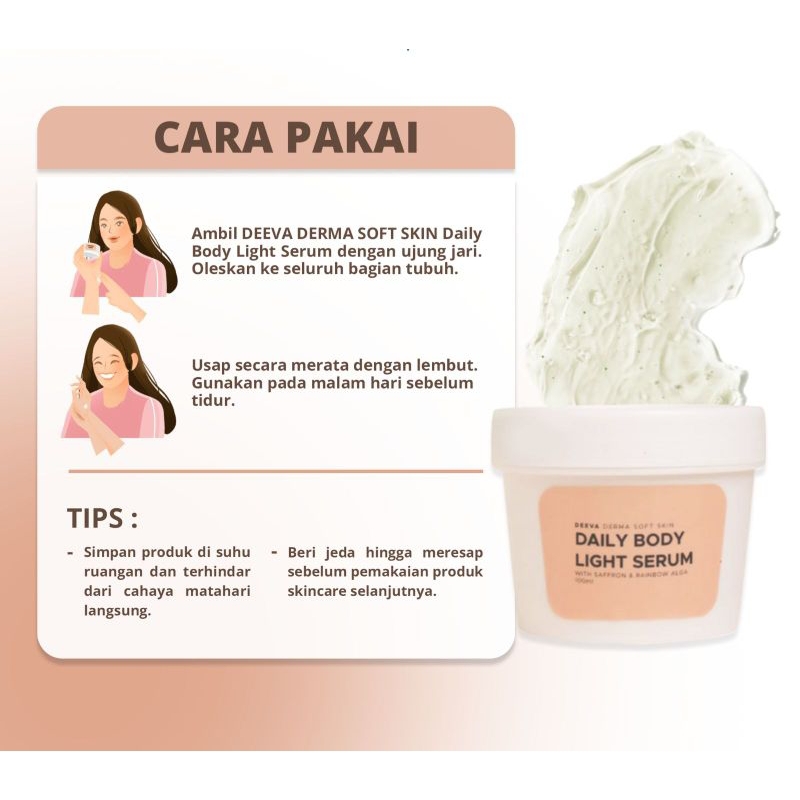 Daily Light Body Serum deeva lotion malam deva