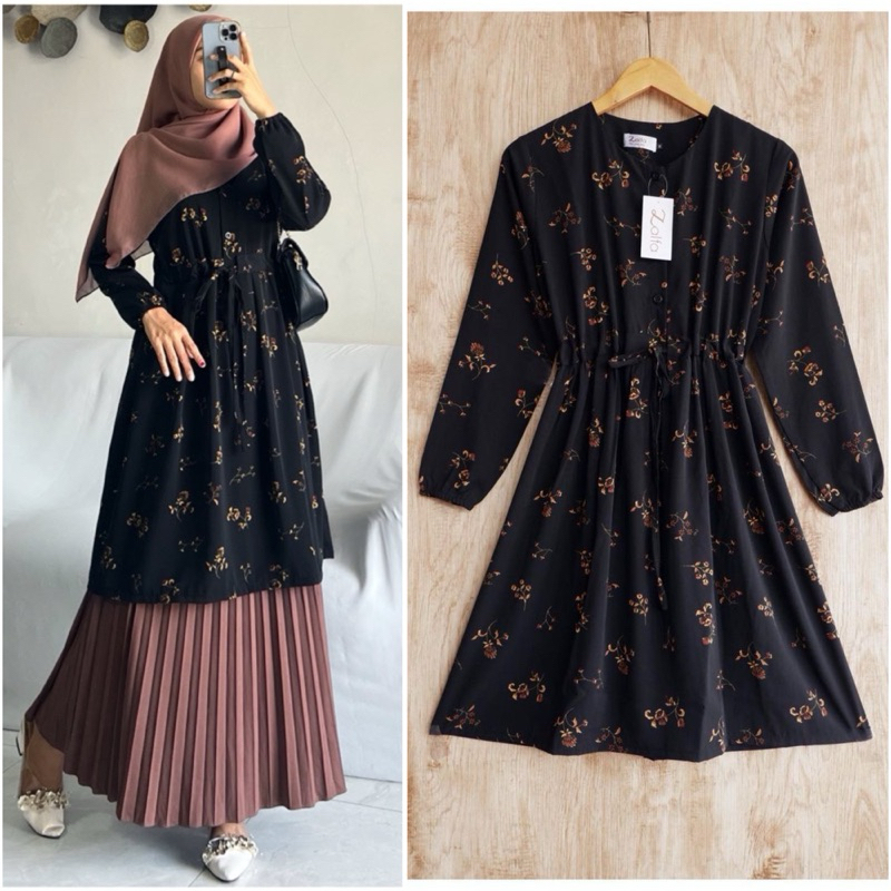 MAYRA tunic by ZALFA outfit / Tunik motif / Tunik wanita murah / Tunik monalisa