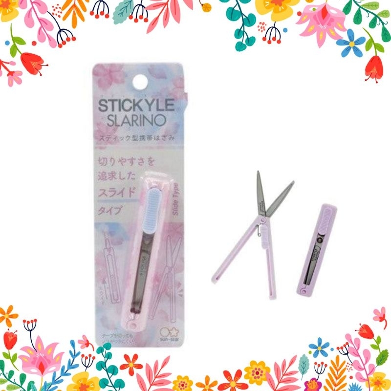 

Stickyle slide Type Scissors Japan sakura purple (gunting kecil tajam) bisa masuk pesawat