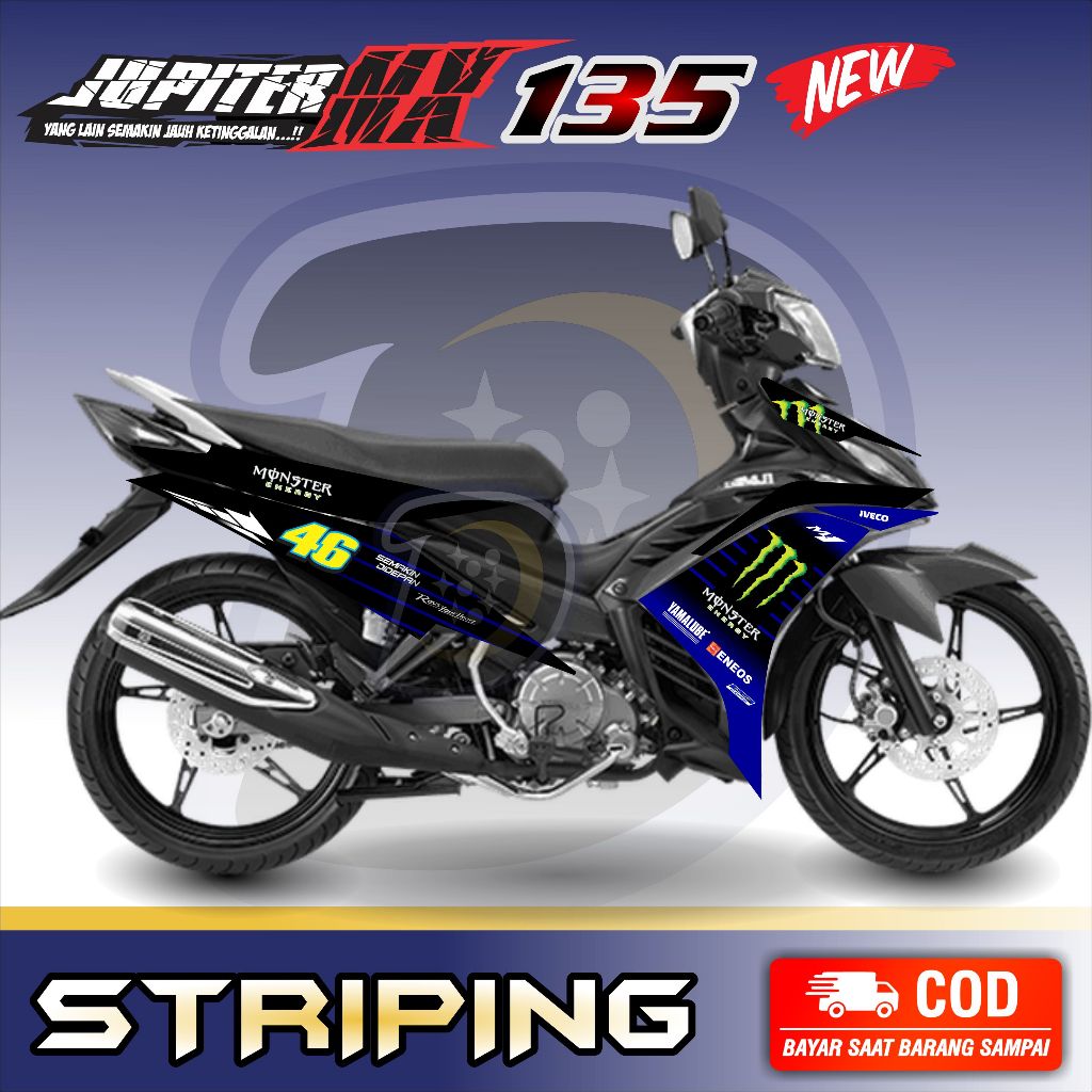 Striping Lis Jupiter Mx 135 New Stiker Motor Jupiter Mx 135 New ME