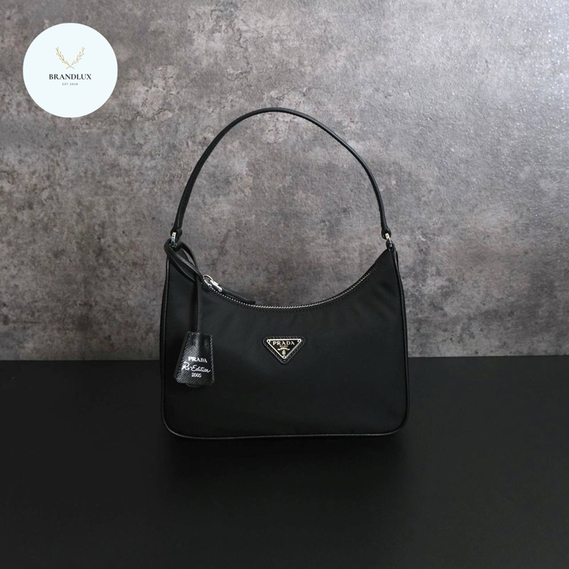 PRADA Nylon Tote Bag Re - Edition 2005 Color With Saffiano Handle Leather