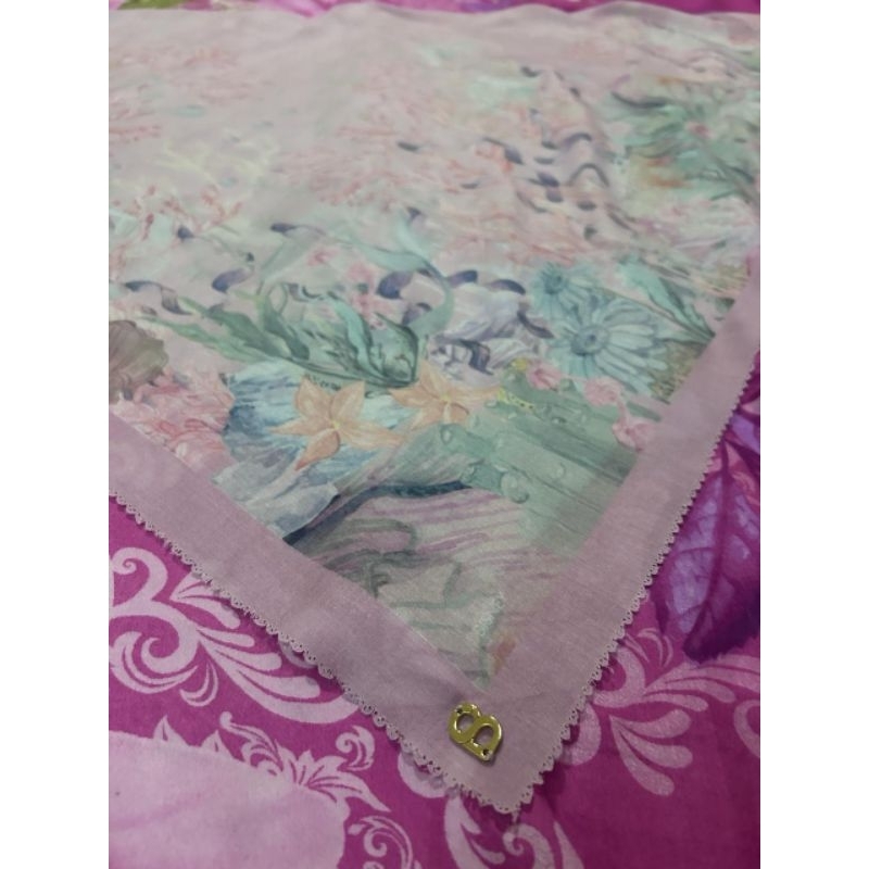 Kerudung Buttonscarves x Disney Little Mermaid 1.0 warna Tea Rose preloved