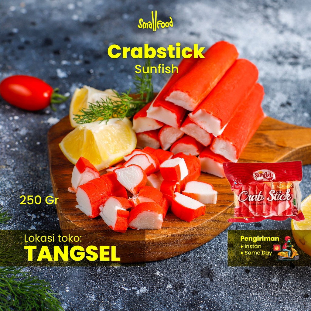

Sunfish Crab Stick 250gr / Stik Kepiting Halal / Smallfood Frozen Food