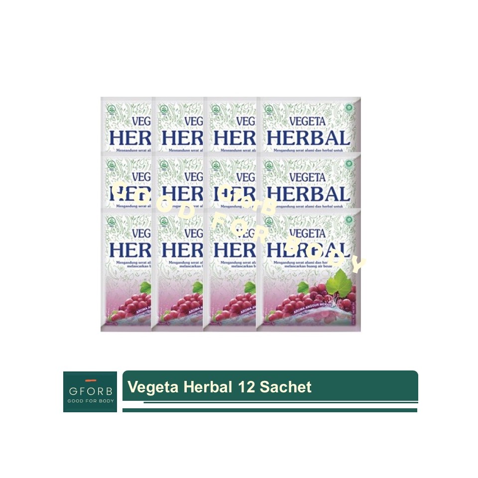 

RENCENG Vegeta Herbal Isi 12 Sachet Aroma Anggur Pelancar Buang Air