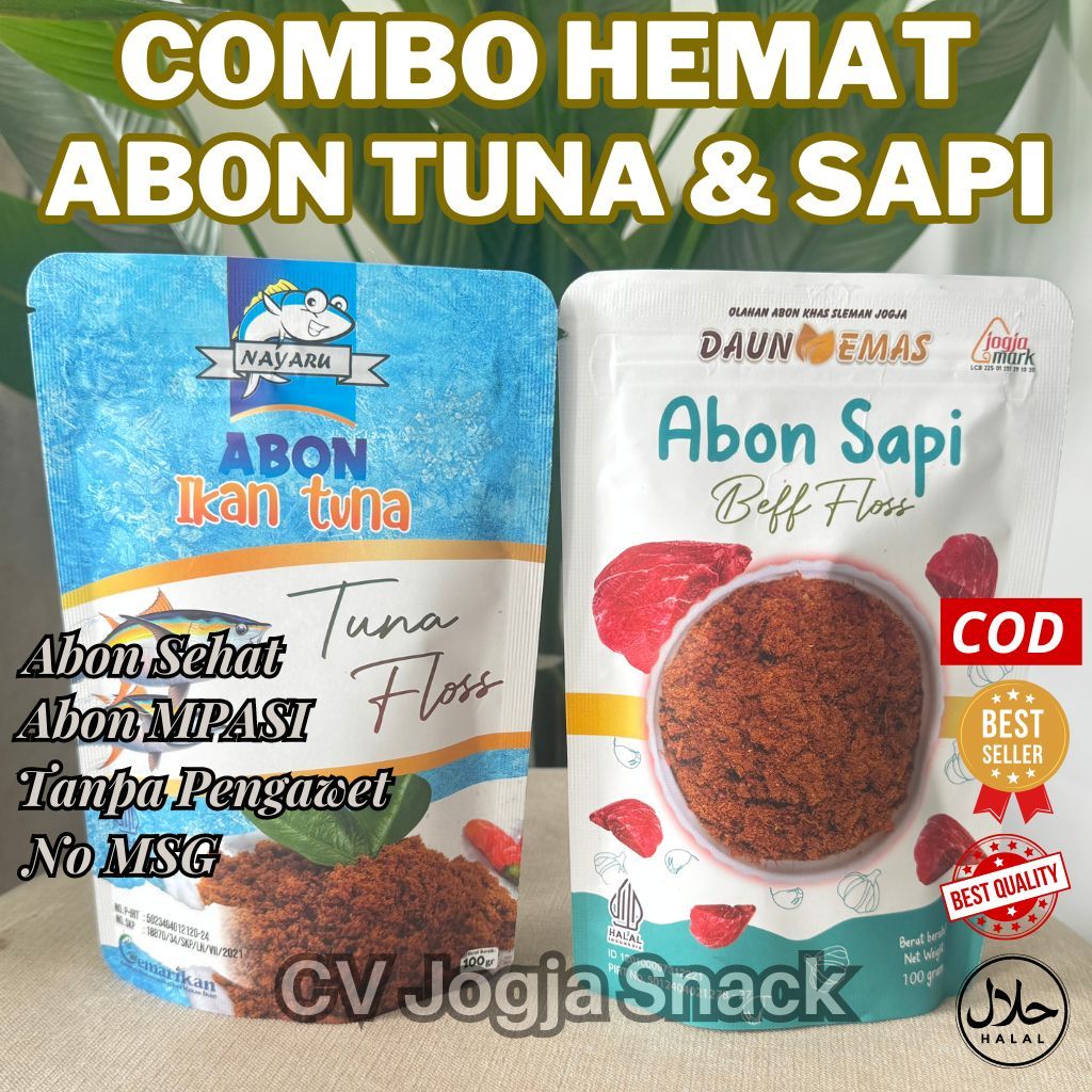 

COMBO ABON IKAN TUNA SAPI PREMIUM FLOS HALAL MPASI TANPA PENGAWET SNACK CEMILAN 200 Gr GURIH MANIS