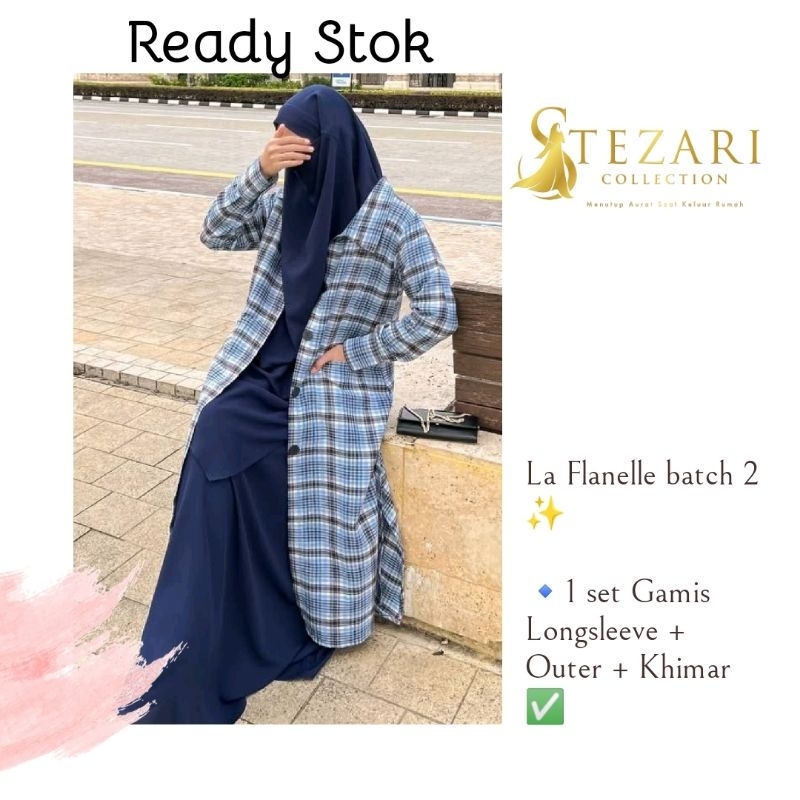 Gamis Premium Terbaru La Flanelle batch 2 by Mahira Indonesia pakaian muslimah modern Stezari Collec