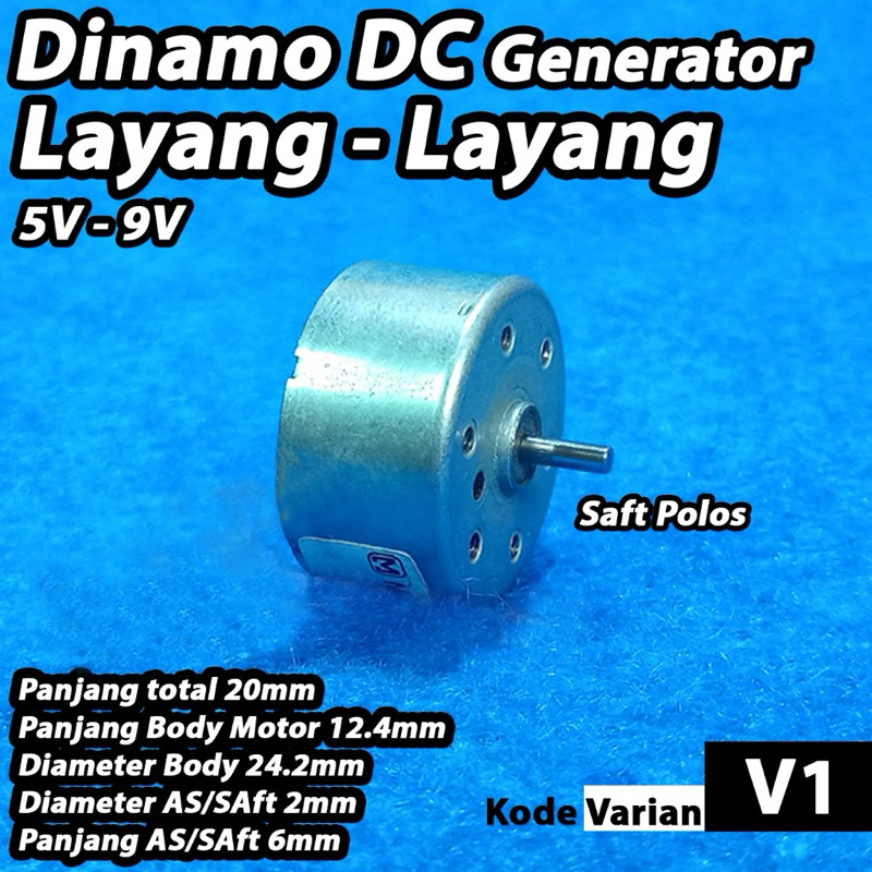 Dinamo DC untuk Generator Layang -Layang  kecil