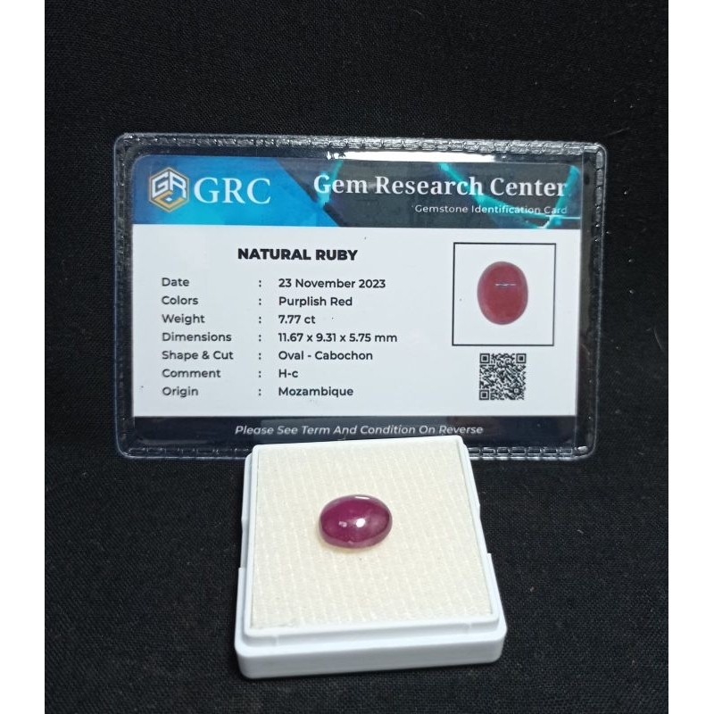 PERMATA RUBY ASLI NATURAL ORIGINAL MOZAMBIQUE BERSERTIFIKAT