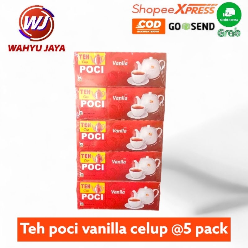 

teh poci vanilla celup @5 pack