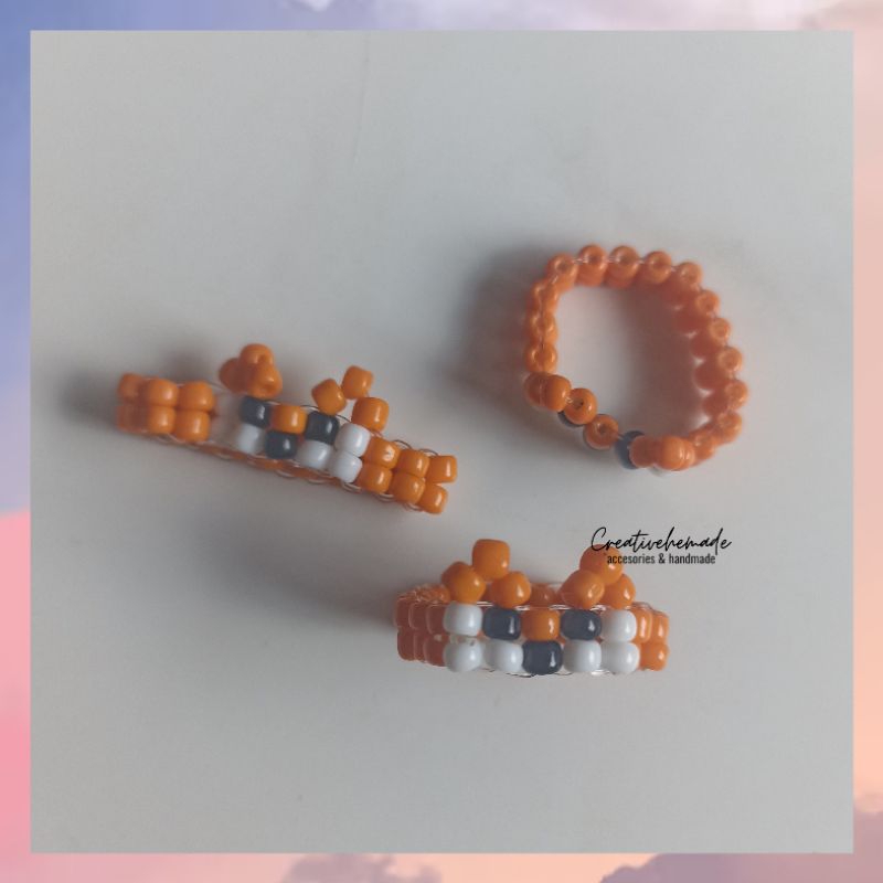 Cincin Manik Manik Motif Fox atau Rubah Banjarmasin Kalimantan Selatan