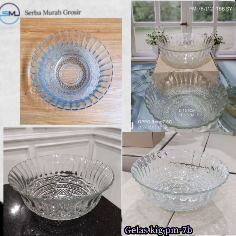mangkok kaca/mangkok bening/mangkok suop/mangkok kuah/mangkok kig pm-7b