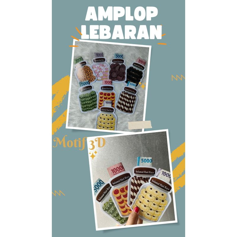 

PAKET 8PCS AMPLOP LEBARAN 2024 MOTIF 3D TOPLES CANTIK-EDISI LEBARAN TERBARU