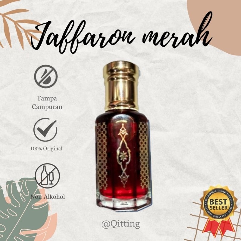 Parfum Jafaron Merah 6ml Murni - Minyak wangi Jafaron merah - JAFARON MERAH ASLI